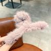 Clip de peluche de otoño e invierno para niña coreana, para la parte posterior de la cabeza, accesorios para el cabello, pinza para el cabello, pinza de tiburón, venta al por mayor