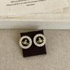 Pendientes redondos de circonita con diseño de gota de aceite y planeta, con personalidad única y temperamento moderno que combina con todo.