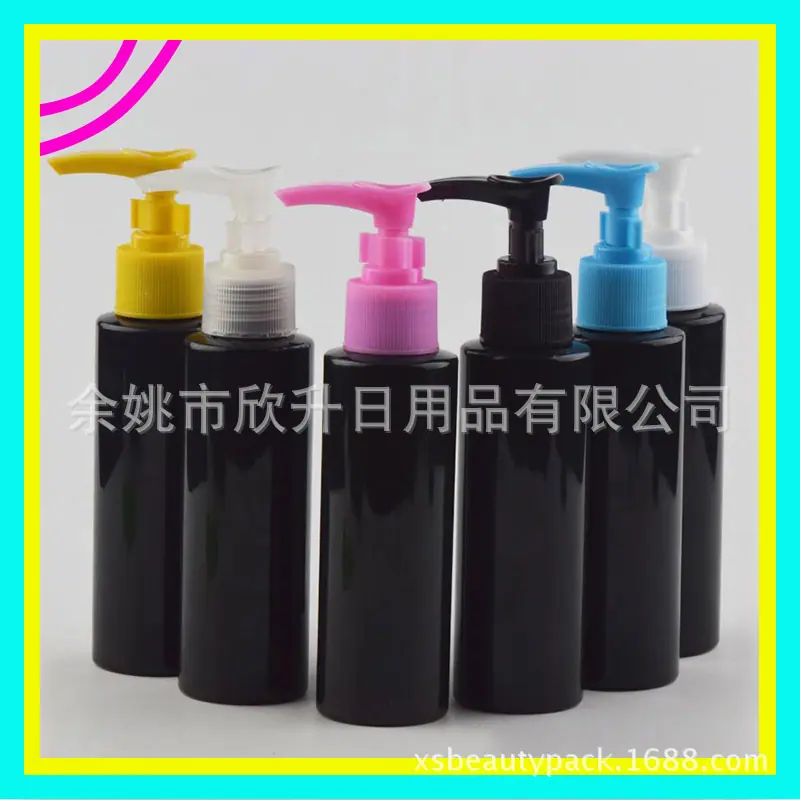 100ml平肩pet 黑色+ 夹子泵 副本