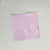 Pano de Polir Prata 8*8 Logo Impressível Joias de Prata Pano de Limpeza para Joias Pano para Óculos Veludo Dupla Face Pano de Polir Ouro