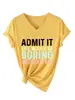 Admítelo la vida sería Amazon eBay sitio independiente moda casual camiseta de manga corta con cuello en V para mujer