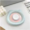 Soporte para Teléfono Magnético Magsafe con Airbag de Silicona Color Caramelo Sólido Color Piel Redondo Plegable y Retráctil D