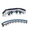 Consola de Control de Doble Monitor, Consola de Despacho Curva, Consola de Control de Mando del Centro de Seguridad, Consola de Monitoreo Personalizada en Forma de O