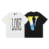 Camiseta deportiva informal de manga corta con estampado en V grande de VLONE, marca de moda transfronteriza europea y americana de 2024, para hombres y mujeres.