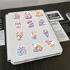 100 pegatinas de comida para gatos de Sanrio KT, lindas pegatinas decorativas de dibujos animados para funda de teléfono móvil, cuaderno, cuenta a mano, pegatinas DIY al por mayor