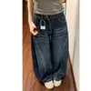Jeans de Dobladillo Curvo para Mujer, Nuevo Estilo Otoño/Invierno 2026, Tiro Alto, Caída Suelta, Corte Recto Holgado, Adelgazantes, Para Personas Bajas, Pantalones de Pierna Ancha hasta el Suelo