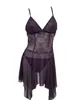 Camisón de encaje para mujer, con paneles de malla transparente, un diseño sexy de espalda abierta y un estilo seductor y atractivo, perfecto como lencería o ropa de estar por casa.. 8012
