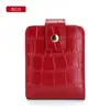 Bolsa Casual de Cuero PU con Patrón de Cocodrilo para Lápiz Labial Coreana Almacenamiento Pequeña Portátil Maquillaje Lápiz Labial Bolsa con Espejo