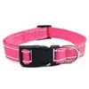 Em estoque atacado conjunto para cachorro pescoço ajustável corda de tração coleira pequeno médio e grande corrente corda para cachorro corda refletiva noturna anel de pescoço