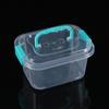 Caixa de Armazenamento Pequena de Plástico Caixa de Armazenamento de Brinquedos Maleta de Mesa Caixa de Armazenamento para Carro Caixa de Armazenamento Transparente Portátil