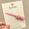 Pinza para el Cabello Estilo Coreano Retro Estampado de Leopardo para Mujer Horquilla Exquisita de Gama Alta Clip BB Dulce Dopamina Clip para Flequillo Lateral Accesorios para el Cabello