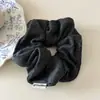 Outono e Inverno Textura Lã Cor Lisa Faixa de Cabelo Elegante Versátil Suave Corda de Cabelo para Rabo de Cavalo Elástico Acessórios de Cabelo Coreanos para Mulheres