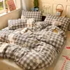 ¡Fresco y simple! Juego de ropa de cama de tres piezas 100% algodón Clase A para dormitorios estudiantiles, juego de cuatro piezas 100% algodón para dormitorios universitarios, incluyendo funda de edredón y sábana bajera