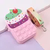 Bolsa de moedas de camundongo transfronteiriça nova princesa pioneira bolsa mensageiro de menina bolsa de brinquedo descompressora bolsa de música de bolha de silicone