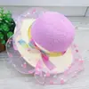 Sombrero Coreano de Nuevo Estilo para Niños, Sombrero de Paja para Bebé, Sombrero de Sol de Verano, Sombrero Casual de Playa, Sombrero de Punto Floral Tricolor