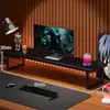 Prateleira de Armazenamento para Mesa, Suporte para Monitor de Computador, Organizador de Teclado, Suporte para Laptop