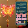 Linterna del Festival de Medio Otoño Linterna de Conejo de PVC Paquete de Materiales Hechos a Mano DIY para Niños Linterna Luminosa Portátil Estilo Antiguo
