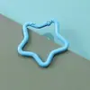Direto da fábrica Cor Macaron liga estrela de cinco pontas chaveiro gancho externo para mochila acessórios de joalheria DIY