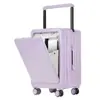 Maleta trolley ancha de 20 pulgadas con tapa frontal de apertura gran capacidad de 22 pulgadas para viaje de negocios con contraseña entrega en una sola pieza