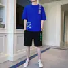 Camiseta Juvenil de Nuevo Estilo para Verano de Manga Corta para Estudiantes de Secundaria Niños Conjunto Deportivo Casual de Moda Conjunto de Dos Piezas