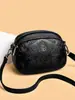 Bolsas Femininas 2025 Novo Estilo Étnico Multicamadas Ombro Único Transversal Bolsa de Mão Pequena Redonda Comércio Transfronteiriço Atacado Dropshipping