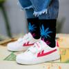 C590 Calcetines Infantiles al por Mayor Estilo Verano Lindos Calcetines de Hojas Coloridos Calcetines de Algodón Artísticos para Niños y Niñas