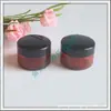 Contenedor de muestra de crema marrón de 15g botella vacía portátil de viaje caja para pendientes y joyas botella de crema facial caja de pastillas botella de ungüento