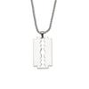 Collar para hombre con colgante de hoja de acero de titanio, moda coreana simple, cadena larga para suéter, colgante para hombre, joyería personalizada de acero inoxidable