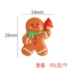 Diseño Original Yqt Hombre de Jengibre Navideño con Agujeros Adorno de Resina DIY Accesorios Fabricante de Comercio Exterior Transfronterizo Venta al por Mayor