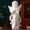 Estatueta de Menina Estilo Europeu Retrô Escultura de Gesso Estátua Decoração de Casamento Francês Ornamento de Arte para Mesa