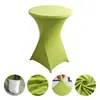 Funda elástica para mesa transfronteriza, funda para mesa de bar, decoración de eventos de boda de hotel, restaurante, banquete, funda de color sólido para mesa redonda de cóctel