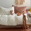 Estilo ins, diseño minimalista, juego de ropa de cama de invierno de felpa de leche con estampado de cerezas de cuatro piezas, adecuado para dormitorios estudiantiles, juego de tres piezas de felpa de doble cara
