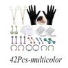 Joyería para perforaciones de fábrica 84 PIEZAS traje mixto anillo de nariz tachuela de nariz clavo de ceja de acero inoxidable clavo de hueso de oreja clavo de labio anillo de ombligo