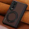 Funda para teléfono con carga inalámbrica adecuada para Samsung Z Fold8, protección de 360 grados, hebilla de anillo giratorio, funda con soporte de marco medio magnético