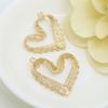 Directo de fábrica DIY accesorios para joyería metal hecho a mano Oro encaje hueco corazón corazón colgante colgante