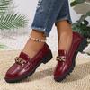 Zapatos Mocasines de Cuero Pequeños para Mujer Talla Grande, Estilo Británico, Versátiles, para Verano 2025, Zapatos Casuales de Una Sola Capa para Mujer