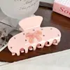 Pinza para el Cabello Baffia con Lazo Exquisito Adornado con Pedrería, Estilo Coreano, Pinza de Garra Elegante y de Alta Gama para Peinados Recogidos, Accesorio Versátil para el Cabello