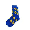 Punto calcetines de algodón casuales calcetines de moda para hombre serie gourmet colorida transfronteriza hamburguesa papas fritas al por mayor