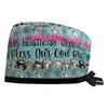 Gorro Quirúrgico Estampado de Algodón Ajustable Bolsa para Cabello Largo de Mujer Gorro Dentista Clínica Dental Gorro Esmerilado Comercio Exterior para Hombres