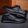 Comercio Exterior Más Vendidos Talla Grande Modernos Zapatos de Hombre Piel Genuina Retro Casuales Primavera 2025 Nuevos Zapatos de Piel con Suela Gruesa Venta al por Mayor