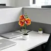 3 Orquídeas Phalaenopsis, 2 Macetas de Orquídeas Phalaenopsis Artificiales, Accesorios de Fondo para Fotografía, Adornos Decorativos para Macetas de Sala de Estar