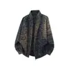 Cárdigan con cremallera estilo lujo ligero con cuello alto, chaqueta de punto holgada y cómoda de moda para hombre, novedad Otoño 2026