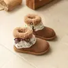 Botas Birkenstock Estilo Pequeno Fragrante Ins Outono e Inverno 2026 Novas Botas Femininas Estilo Coreano com Laço de Renda e Botas Curtas de Lã