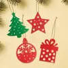 Decoraciones para Fiesta de Navidad, Adornos para Árbol de Navidad, Accesorios de Decoración para Ambiente Navideño, Renos Pequeños Colgantes de Fieltro para Navidad