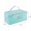 Nueva bolsa de maquillaje transpirable de malla, bolsa de almacenamiento para cosméticos, bolsa de tocador transparente portátil de gran capacidad para viajes, personalizable con logo