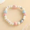 Pulsera de Cerámica Jingdezhen Linda y Fresca Dopamina Dulce Nicho Estudiante Pulsera de Cerámica Regalo para Mejor Amiga Femenina