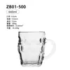 Venta al por mayor, vaso de vidrio con asa, creativo, fino, para cerveza artesanal, taza de té, para el hogar, gruesa, de gran capacidad, para cerveza de barril, bar, KTV