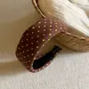 Faixa de Cabelo Larga Estilo Coreano Onda Dopamina Bolinhas Coloridas, Design de Coroa Alta Que Não Aperta a Cabeça, Faz o Rosto Parecer Menor, Presilha de Cabelo
