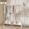 Perchero de Pie para Dormitorio, Uso en Casa, Tendedero de Doble Barra para Interiores, Perchero Multifuncional Móvil