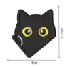 Parches bordados únicos de gato negro estilo oscuro, varias poses de gatitos, para reparar agujeros en la ropa, insignias bordadas para mochilas